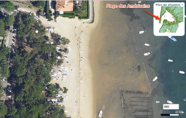 plage des américains - vue aérienne