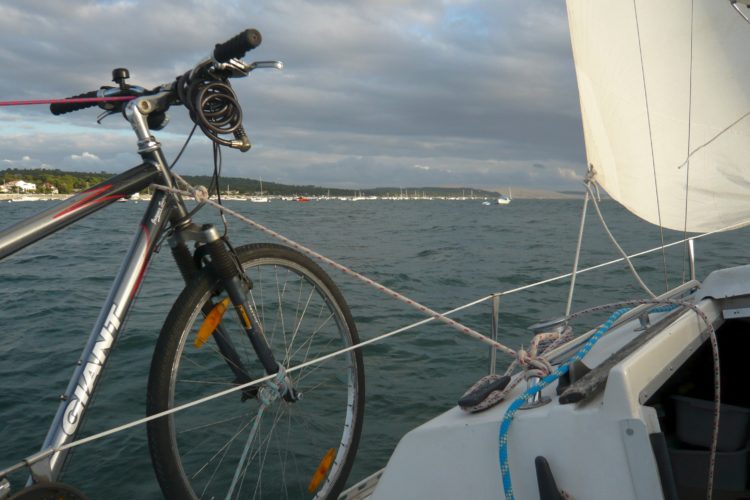 Ferret - Moulleau vélo à bord - côte du Pyla et la dune