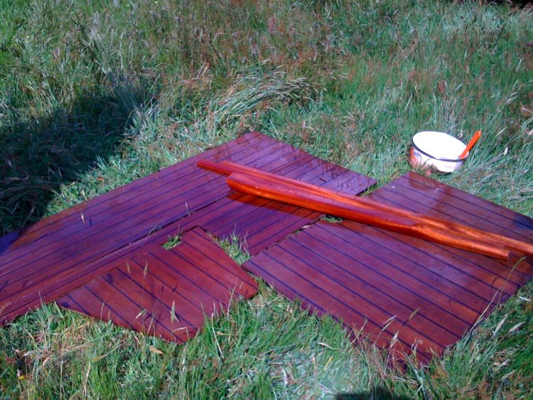 planchers CP acajou 30 ans d'âge après mise en huile