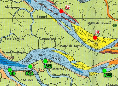 le balisage interne du bassin