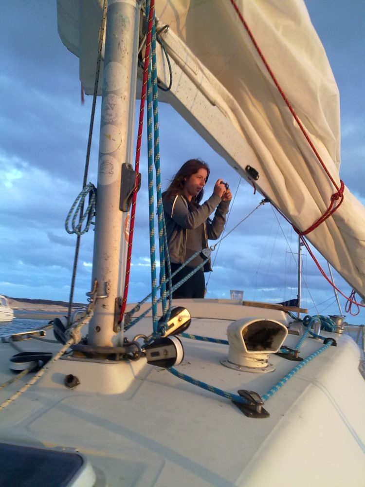 alice shoote le coucher de soleil à arguin