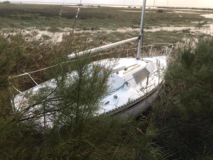 680 Le Tigre juste échoué au Lycée de la Mer octobre 2020