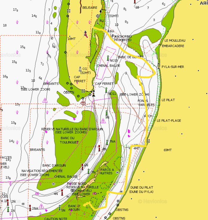 Navionics l'aller du 29 mai