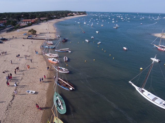 Concentration de gréements traditionnels en hommage à Michel Lescaret au Mimbeau - cap Ferret