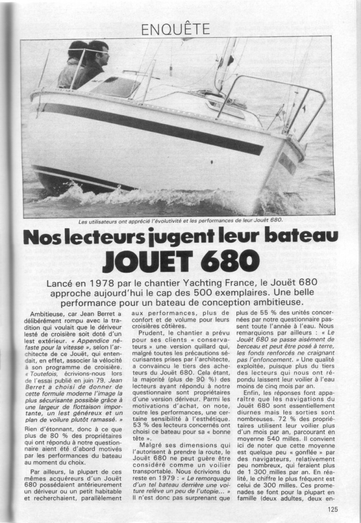 Article revue Bateaux n° 311, avril 1984