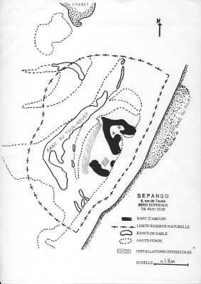 Périmètre 1986 de la réserve naturelle d'Arguin