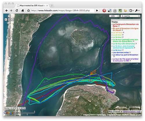 la trace des 18 heures d'arcachon 2010 sur l'Iboga